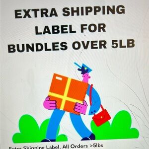 Extra shipping labels over 5 lbs